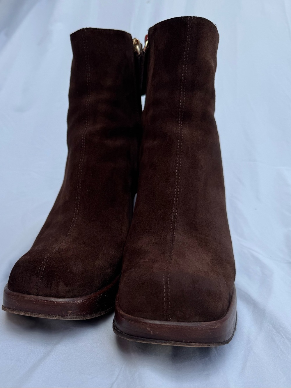 Tod’s Brown Suede Platform Ankle Boots EU 41.5 - Picture 14 of 17